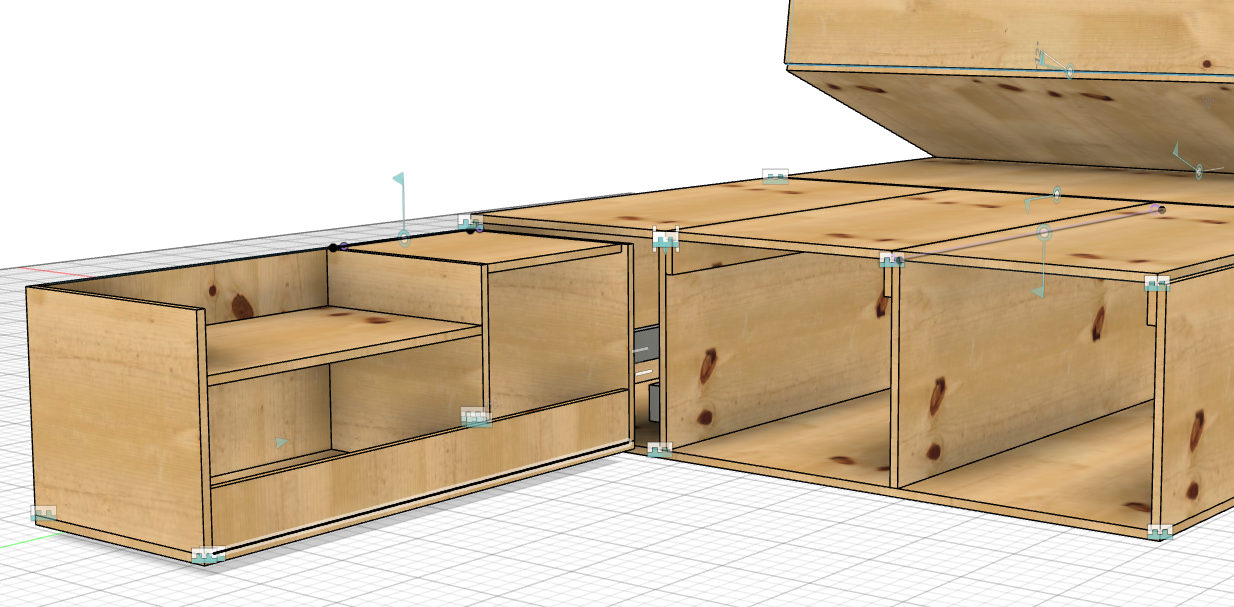 CAD design of the kitchen drawer